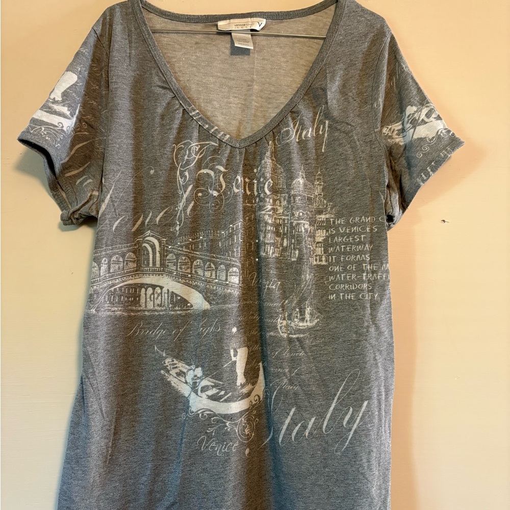Italy Graphic Gray Women's Tee